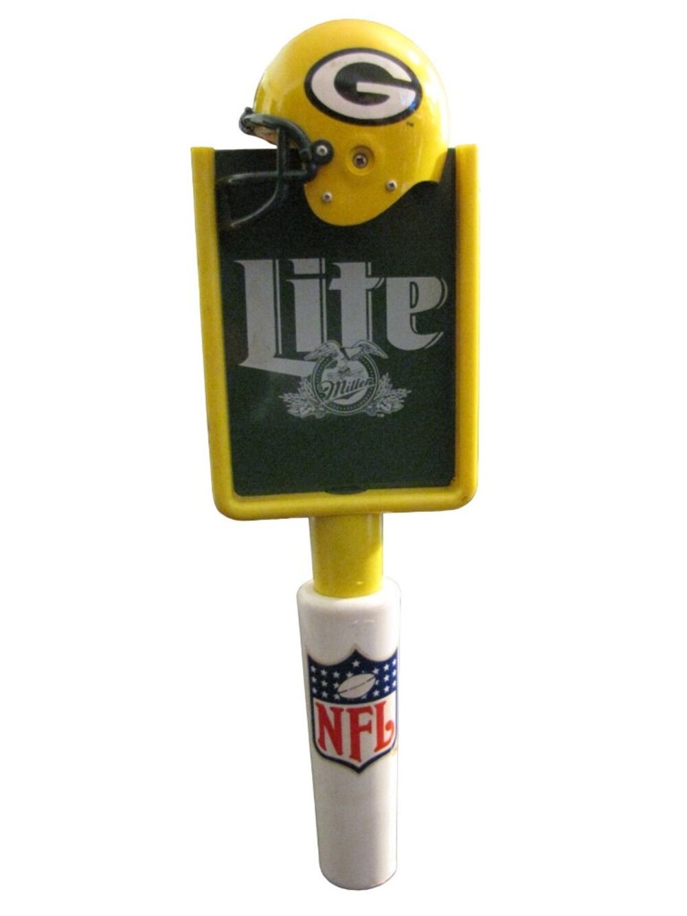 Miller Lite NFL Green Bay Packers Goal Post Helmet Beer Tap Handle Pull